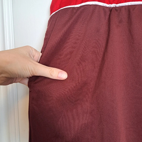 Coca-Cola Brown Red Wide Leg Bootie Spell Out Y2K Sporty Track Pants Size XL - Picture 5 of 7